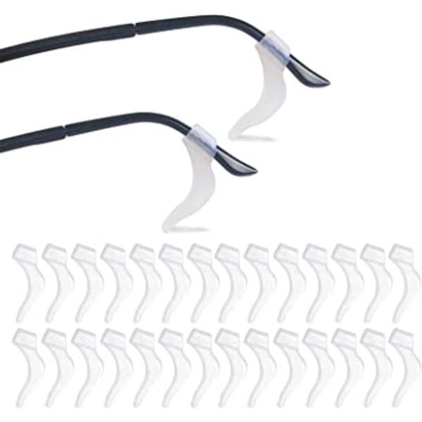 (7 Par klare)14 stk Briller Anti-slip Silikone Øreclips, Glas