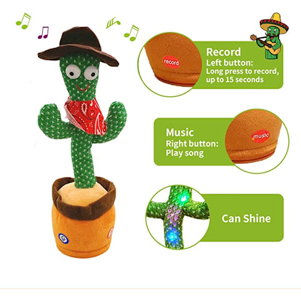 Cowboy-kaktus danser, imiterer kaktus tale, synger