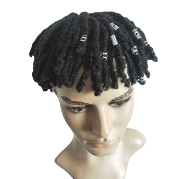 Black dreadlocks wig piece hip hop singer short hair black w