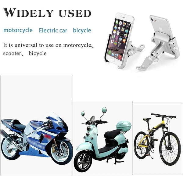 Svart Elektrisk Motorcykel Mobiltelefon Hållare Bike Navigation Br