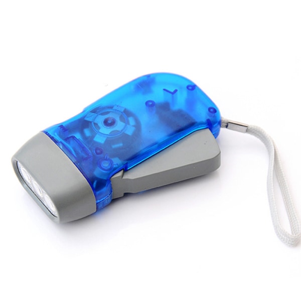 Handvevad 3 LED Dynamo Ficklampa för Resor, Nödläge, Camping