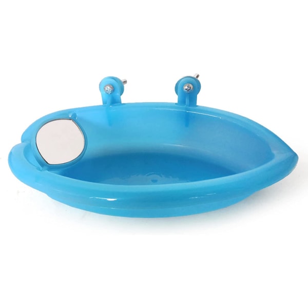 Fågelbad Fågelbad Dusch Rengöring Tub Skål med Hängande Spegel B