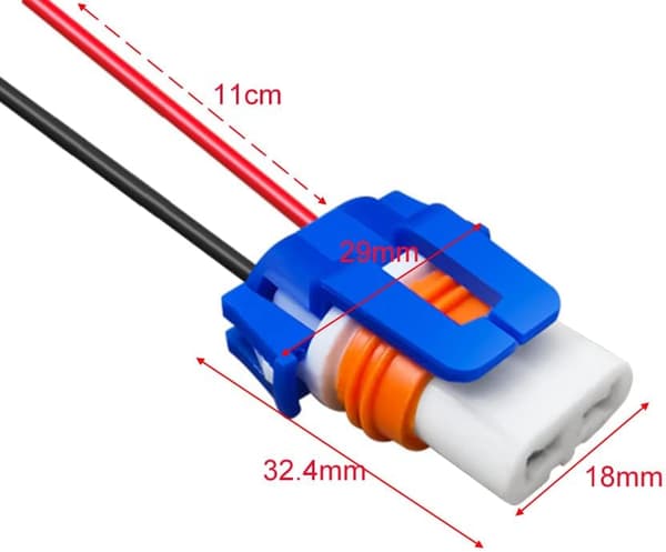 6 stk. 9005 Hunkontakt Stik Ledningsnet Forlygte Stik