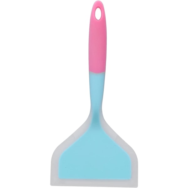 (sininen) Leveäaukkoinen keittiösilikonispatula läpinäkyvä kaksiväri