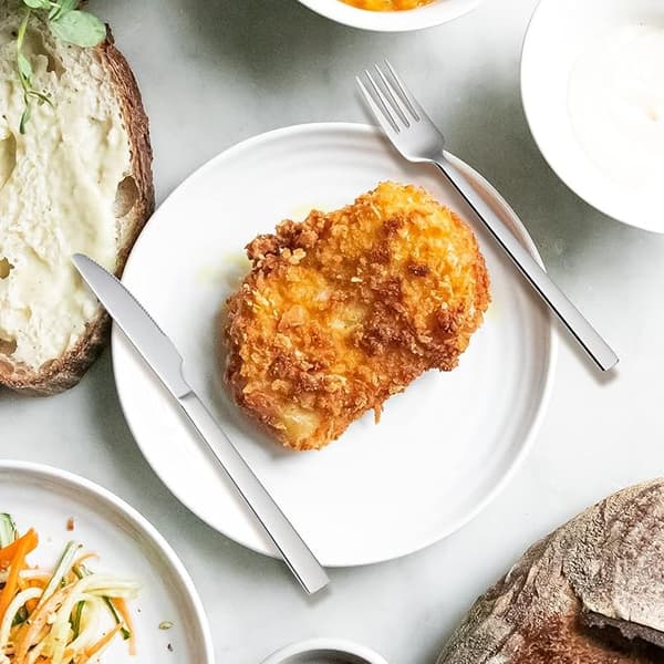 12 stk. rustfrit stål bestik, 6 x middagsknive - 6