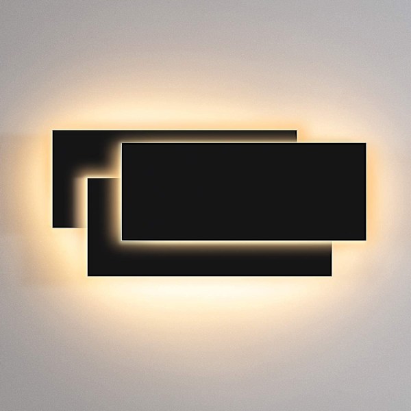 LED indendørs væglamper 12W Moderne LED væglampe Sort 3000K