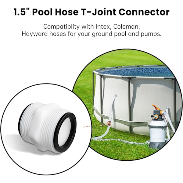 Passer til Intex Coleman 1,5 tommer 2-huls swimmingpool pumpe slange adapter
