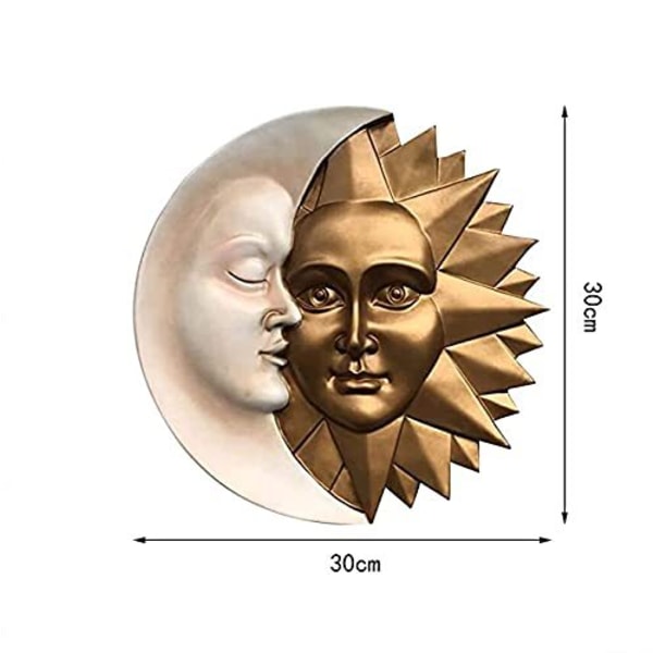 Veranda veggdekor Måne og sol hengende plakett himmelsk kunst I
