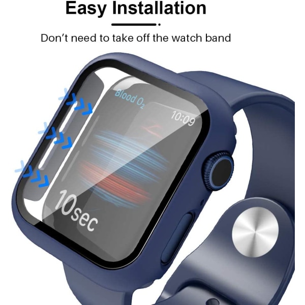 2-pakke hardt deksel for Apple Watch SE/Series 6/5/4 40 mm med 9H Te