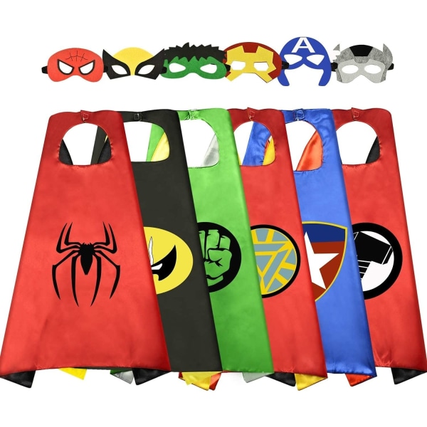 Superheltkapper Halloween-klær - Gaver til barn seks en gave