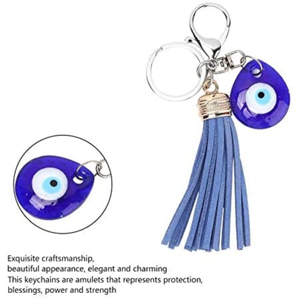 Turkisk blått nyckelring Onda öga nyckelring Lyckliga berlock hemdeco