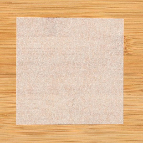 200 stykker hvitt firkantet dobbeltsidig silikonpapir frøs