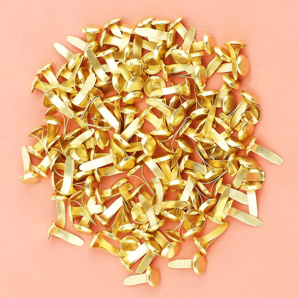 600 stk. Metal Papir Fasteners Runde Messing Fasteners Split Pins fo