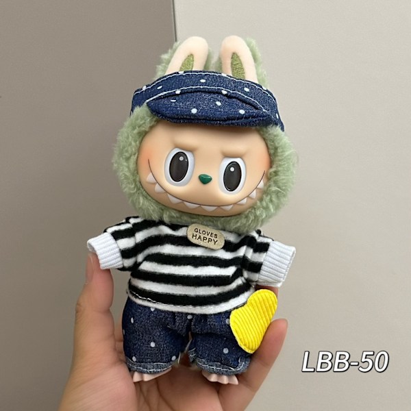 Labubu Tøjsæt Dukketilbehør til 15/17cm Labubu V2 V1 (LBB-50) (LBB-50)