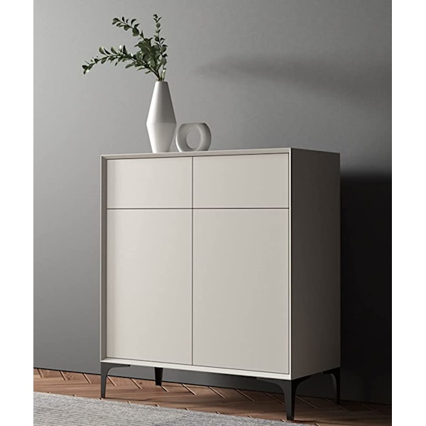 4 stk. 13 cm Sorte Metal Møbelben - Til Skab, Sofa,