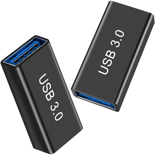 Adapter (2-pack) 3.0 USB A till 3.0 USB A, USB-hona till hona-adapter