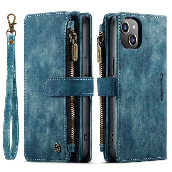 Blått case Phone case Plånbok för iPhone 13 [6,1 tum], Fashion D