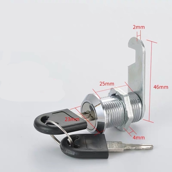 (Nøkkel forskjellig 25 mm) Sylinder Cam Sylinder Lock Postboksskap D