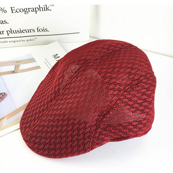 Herrar Andningsbar Mesh Platt Kep sommar Pojke Hatt Ivy Hatt
