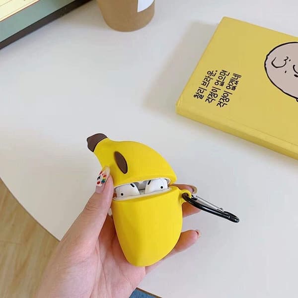 (Söt banan) Bluetooth-hörlursfodral, kompatibel med Apple Air