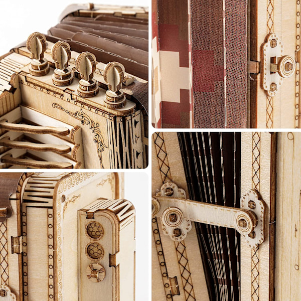3D Træpuslespil Accordion Håndværk Model Kits til Voksne at Bygge