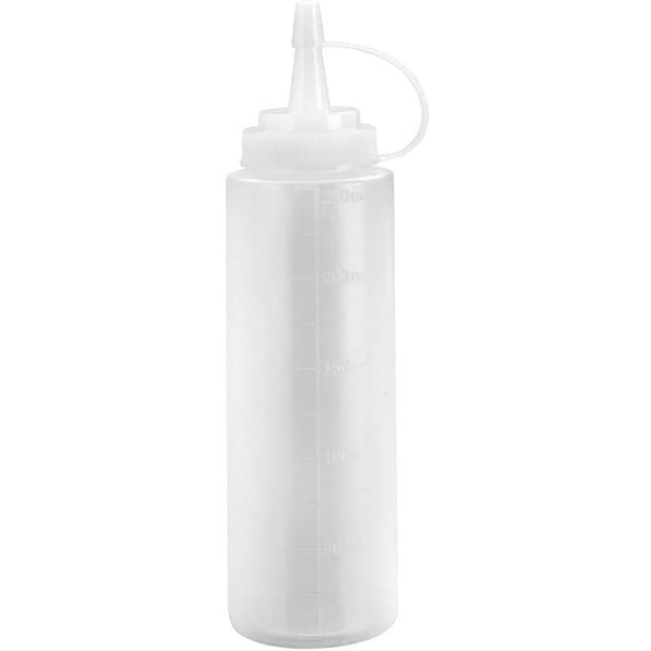 2 stk 350ml 12oz-Hvit plastmyk flaske med myk tut