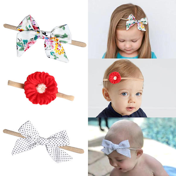 10-pack B Baby pannband, One Size Baby Girl pannband hårband