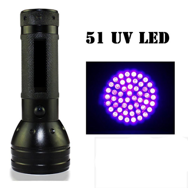 51LED Lila ficklampa UV-nagellampa ficklampa fluorescens Te
