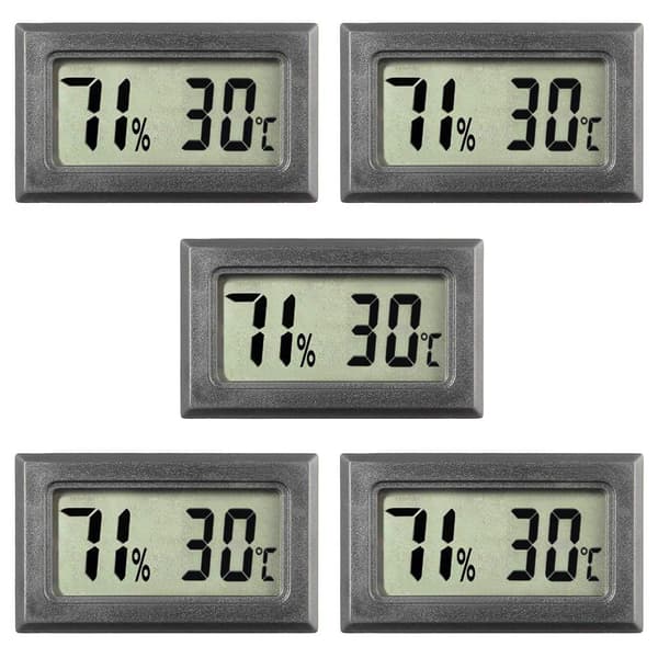 5-pack Mini Digital Termometer Temperatur Fuktighet Termometer