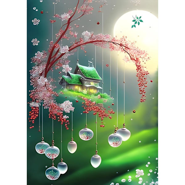 30x40cm, Unelma-amuletit 5d timanttimaalattu strassi-kirjonta ca