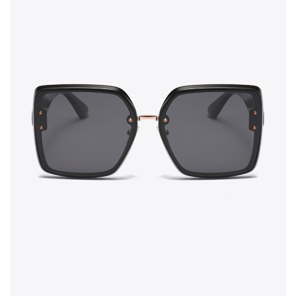 Polariserede solbriller til kvinder (sort) med stort firkantet stel