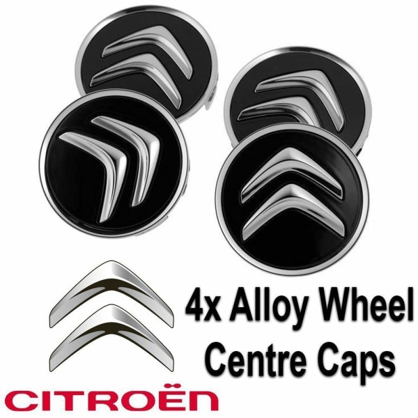 4 stk 60 mm centernavkapsler Hjulfælgdæksel Emblem Logo til Citroen