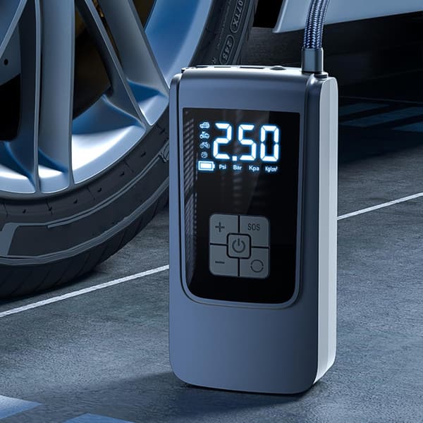 Bærbar Bil Dæk Inflator Luftkompressor med Digital LED Lys DC12V (Style 2)