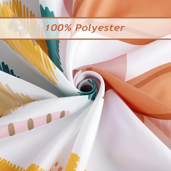 Bohemisk Duschdraperi Blommor Blad 180 x 200 cm Badgardin