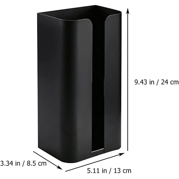 1 stk. Magnetisk handskeboksholder vægmontering sort handskeboksholder