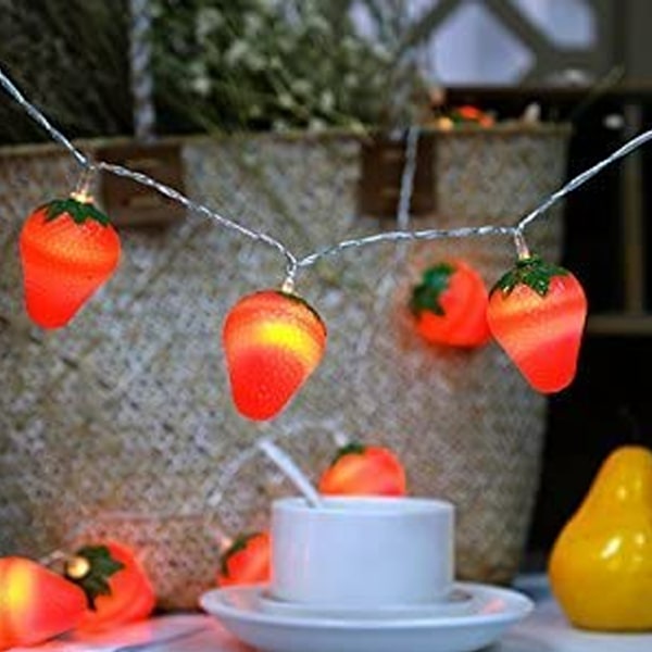 LED Fruit Strawberry String Lights Batteridriven inomhus och Ou 2a0b Fyndiq
