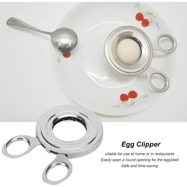 Ruostumattomasta teräksestä valmistettu munaleikkuri Keitettyjen kananmunien avaaja Egg Clipper Egg Sci