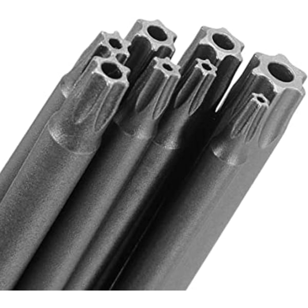 11 stk. 100 mm lange Torx-skruetrækkerbits, 1/4 tommer sekskantet S