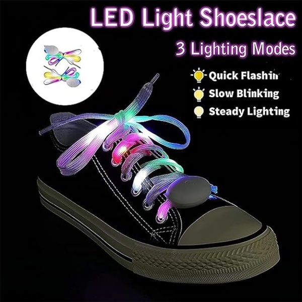 1 pari 110 cm LED-kenkänauhat Light Up tennarien nauhat vedenpitävä Mult