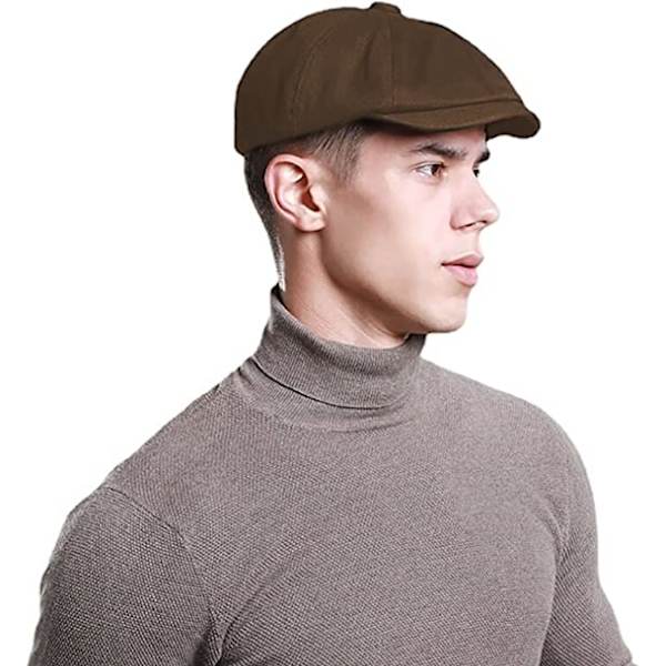 Miesten litteät lippikset, naisten vintage-baretti puuvillahattu, Peaky Newsboy
