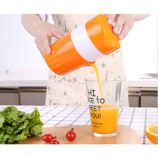 Orange 2-pack manuella juicepressar, 2-pack juicepress enkel juice squeezer manuell