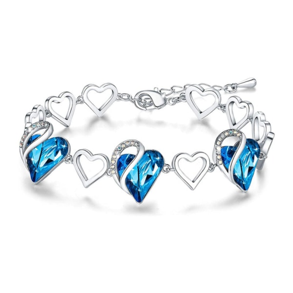 Infinity Love Heart Link -rannekorut, syntymäkivi tai parantava kivi