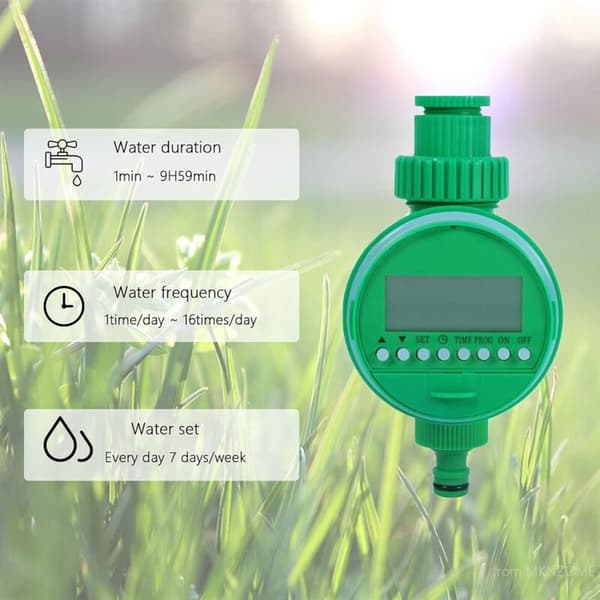 Vanning Timer, Utendørs Vanning Kontroller Automatisk Sprinkler E