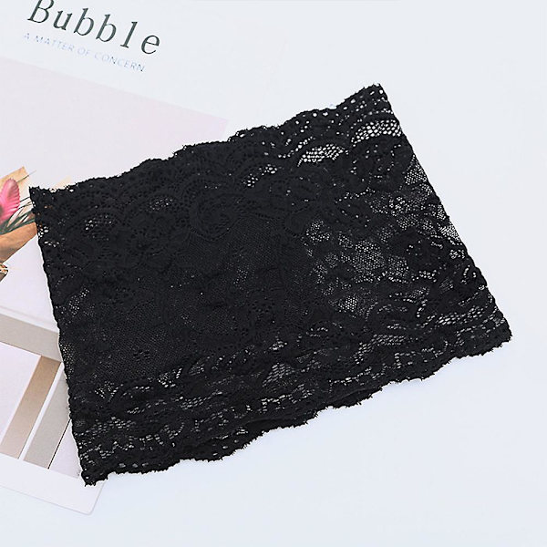 Sort-L-Dame Anti Slip Elastisk Snøre Anti Chafing Lårbånd Wit