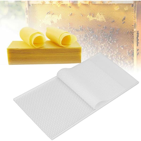 (Hvit) Bivoksark Mold, Fleksibel Silikon Bivoksark, Lys Embossing Press, Birøkt Utstyr