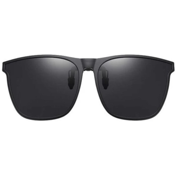 1Pieces Sort sort - Clip-on solbriller - Fastgøres til eksisterende g