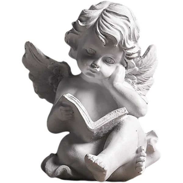 Læsebog Angel Statue, Cherub Wings Angel Statue Figure In