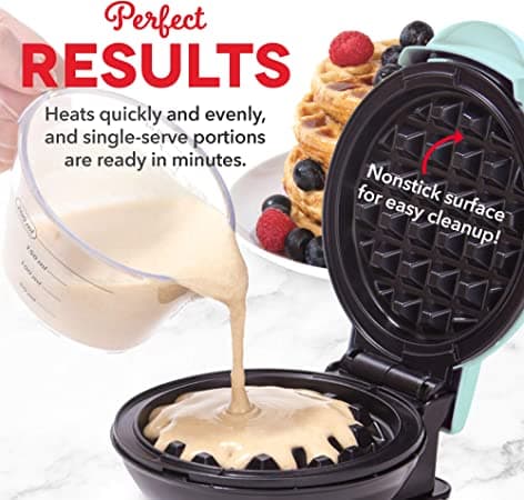 Mini Maker for individuelle vafler, hash browns, Keto Chaffles wi