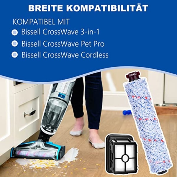 Tilbehør til Bissell Crosswave 3 i 1, 2 multifunksjonsbørster