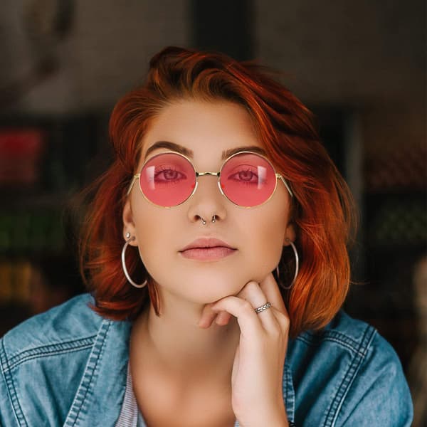 2 par solglasögon Specifikationer Rosa solglasögon Retro stil Su